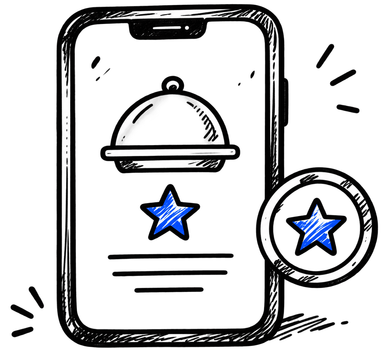 DeblurAI Restaurant Rewards App project illustration